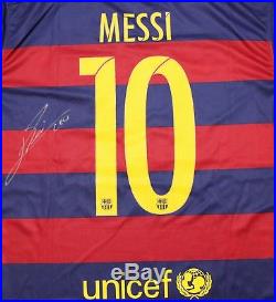 LIONEL MESSI Hand Signed FC Barcelona #10 Jersey with COA Signature Autograph