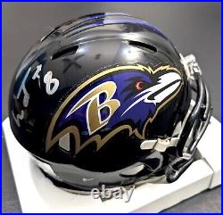 Lamar Jackson Baltimore Ravens Signed Autographed Mini Helmet with COA