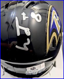 Lamar Jackson Baltimore Ravens Signed Autographed Mini Helmet with COA