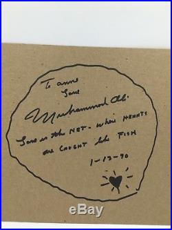 Large Muhammad Ali Signed Hand Written Love Is The Net Poem With Art JSA COA