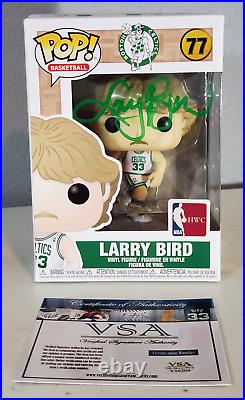 Larry Bird SIGNED Funko Pop Boston Celtics with COA Autographed