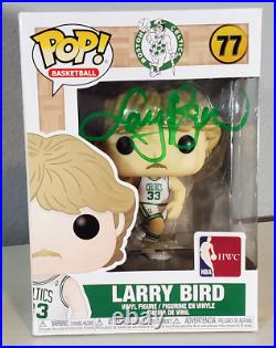 Larry Bird SIGNED Funko Pop Boston Celtics with COA Autographed