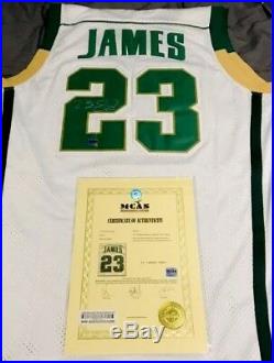 Lebron James Autograph high School jersey With COA RARE old Jersey