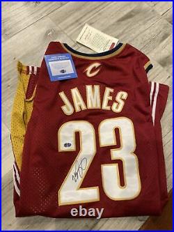 Lebron James Signed Autographed Lakers Mitchell Ness Swingman Jersey with COA
