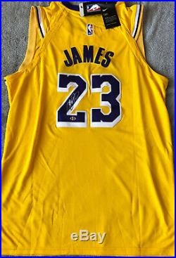 Lebron James Signed Autographed Lakers NBA Nike Swingman Jersey with COA