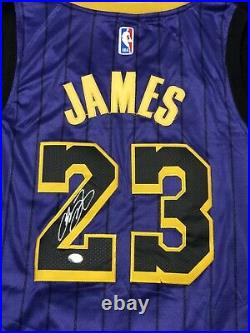 Lebron James Signed Autographed Lakers NBA Nike Swingman Jersey with COA