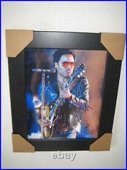 Lenny Kravitz Excellent Hand Signed Photograph (8x10) Framed With CoA