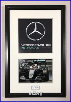 Lewis Hamilton Limited Edition Mercedes F1 Framed Hand Signed with COA
