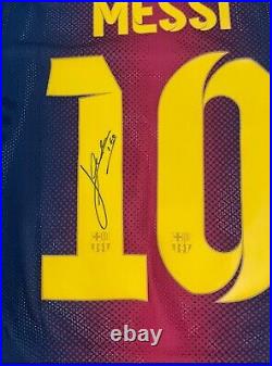 Lionel Messi Barcelona Signed Autographed Jersey with COA