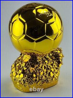 Lionel Messi balon de color or in resin hand signed with COA