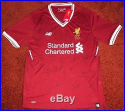 Liverpool Fc Signed New 2017/18'125 Years' Home Shirt With Coa & Autograph Map