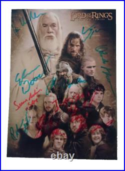 Lord of the Rings TheTwoTowers full cast signed autograph with COA 13/18