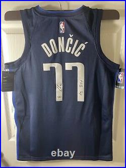 Luka Doncic Autographed Dallas Mavericks Jersey with 19 ROY RARE Fanatics COA