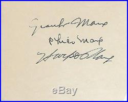 MARX BROTHERS Hand Signed 4x3 Autographed Clip With COA