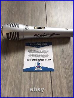 MC HAMMER Signed SLIVER Microphone With Beckett COA