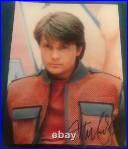 MICHAEL J FOX Signed 8x10 Picture BACK TO THE FUTURE 2 with COA and Proof photo