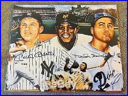 MICKEY MANTLE WILLIE MAYS & DUKE SNIDER AUTOGRAPHED 8x10 PHOTO With HOLOGRAM COA