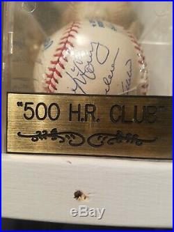 MLB 500 Home Run Club Autographed Baseball with 11 with coa