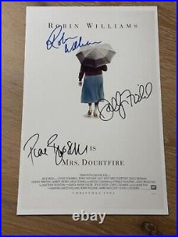 MRS. DOUBTFIRE Signed Movie Poster 11x17 with COA Authentic Memorabilia