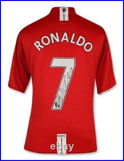 Manchester Utd Shirt Signed By Cristiano Ronaldo 100% Authentic With COA