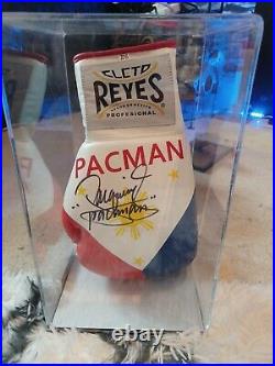 Manny Pacquiao Signed & Boxed Reyes Glove With Coa And Hardback Book