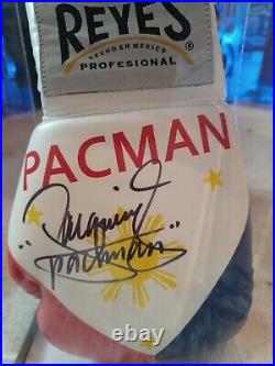 Manny Pacquiao Signed & Boxed Reyes Glove With Coa And Hardback Book