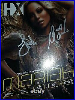 Mariah Carey Signed HX Magazine. Rare With COA