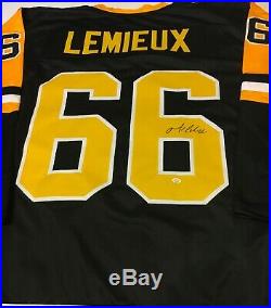 Mario Lemieux Autographed Signed Jersey with COA Pittsburgh Penguins