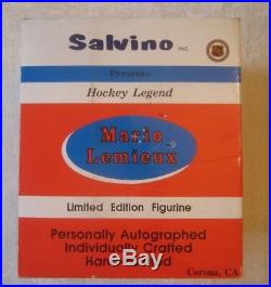 Mario Lemieux Limited Edition Hand-Signed Salvino Figurine, NIB with COA