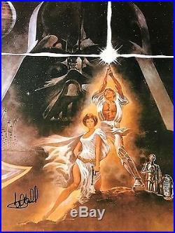 Mark Hamill signed Star Wars Poster a new hope with Beckett coa Hamill hologram