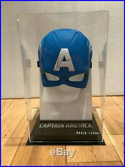 Marvel Captain America Mask in Display Case Signed by Chris Evans with COA