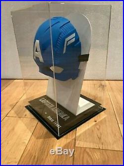Marvel Captain America Mask in Display Case Signed by Chris Evans with COA