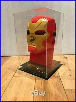 Marvel IRON MAN Mask in Display Case Signed by Stan Lee with COA