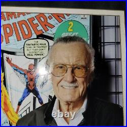 Marvel Stan Lee Framed Montage with 3 x photographic images, signed with full COA