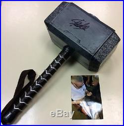 Marvel Thor Replica Hammer Signed By Stan Lee With 2 Official Coa's & Poa