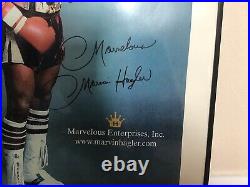 Marvin Hagler Signed Poster With Coa Also Signed By Marvin. Mint Condition