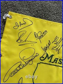 Masters Golf Flag Hand Signed By 15 Masters Champions with COA