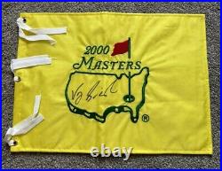 Masters Year 2000 Golf Flag Hand Signed By Winner Vijay Singh with COA