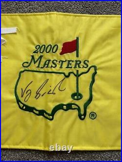 Masters Year 2000 Golf Flag Hand Signed By Winner Vijay Singh with COA