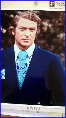 Michael Caine Signed 10 X 8 Photograph With Stanley Gibbons Coa