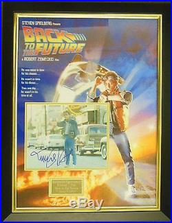 Michael J Fox Back to the Future Signed Display Framed with AFTAL COA Autograph