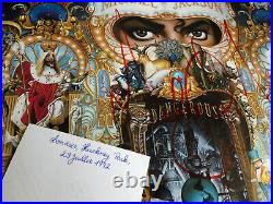 Michael Jackson Hand Signed Dangerous Lp Autograph London 1992 With Coa Real