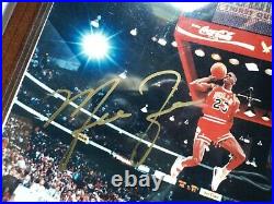 Michael Jordan #23 Chicago Bulls Autographed Framed 8x10 Picture Photo with COA