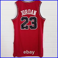 Michael Jordan #23 Signed Autographed Chicago Bulls Red Jersey With COA