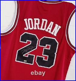 Michael Jordan #23 Signed Autographed Chicago Bulls Red Jersey With COA