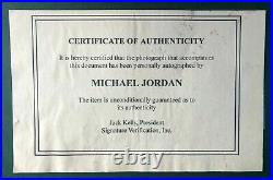Michael Jordan Autographed 8X10 Slam Dunk Contest With COA