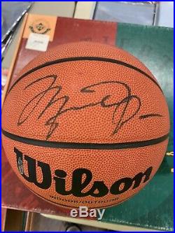 Michael Jordan Autographed Auto Signed Basketball With Case Coa Uda