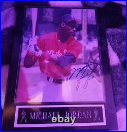 Michael Jordan Autographed Chicago White Sox Plaque With COA