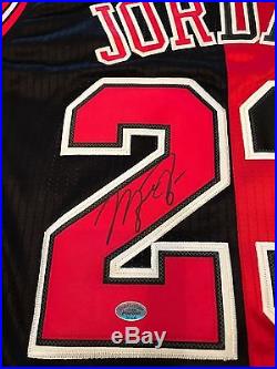 Michael Jordan Autographed two tone swingman jersey with COA