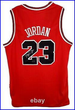 Michael Jordan Bulls Hand Signed Autographed Red 1984-85 Rookie Jersey With COA